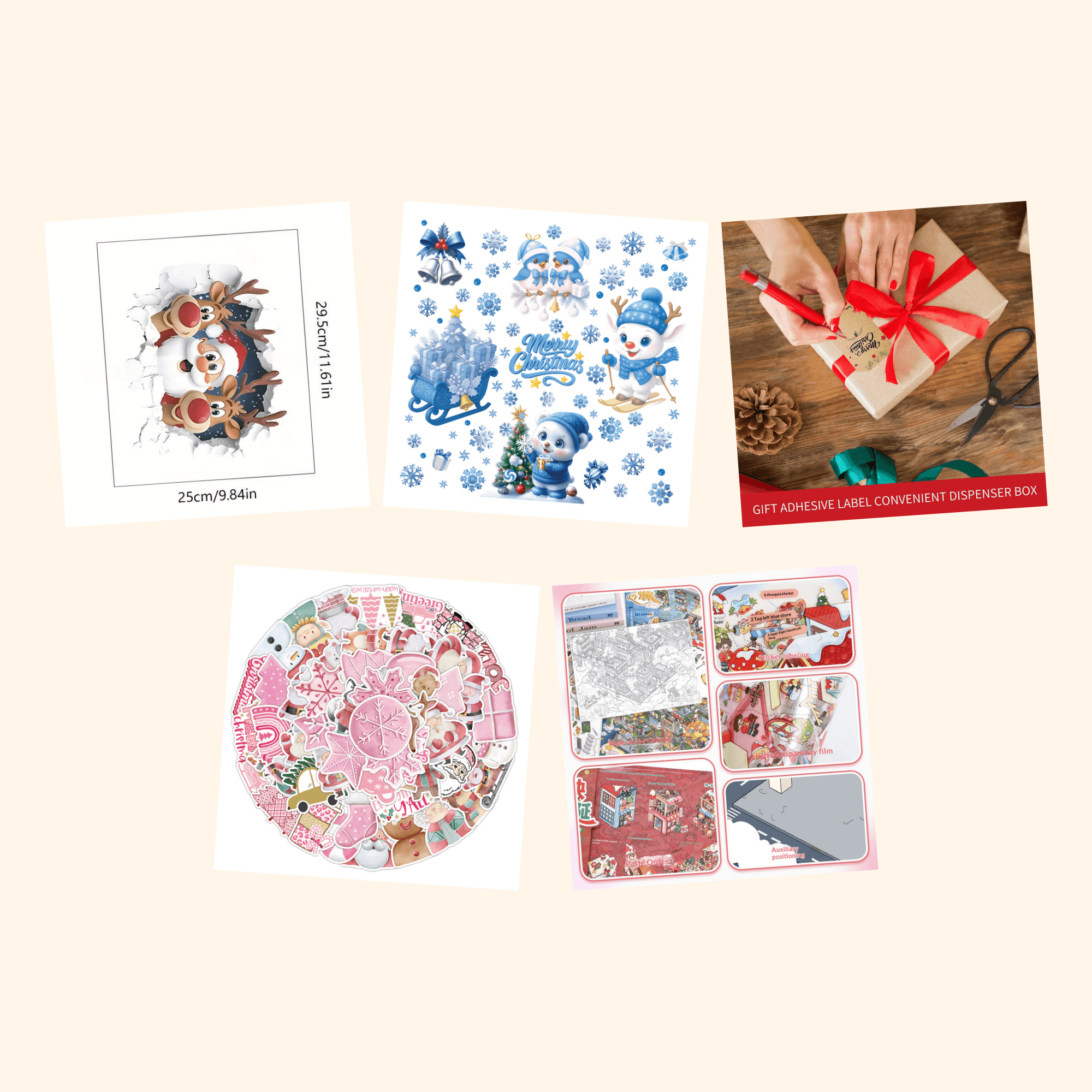 Christmas Cheer Sticker Pack — all stickers included in the pack