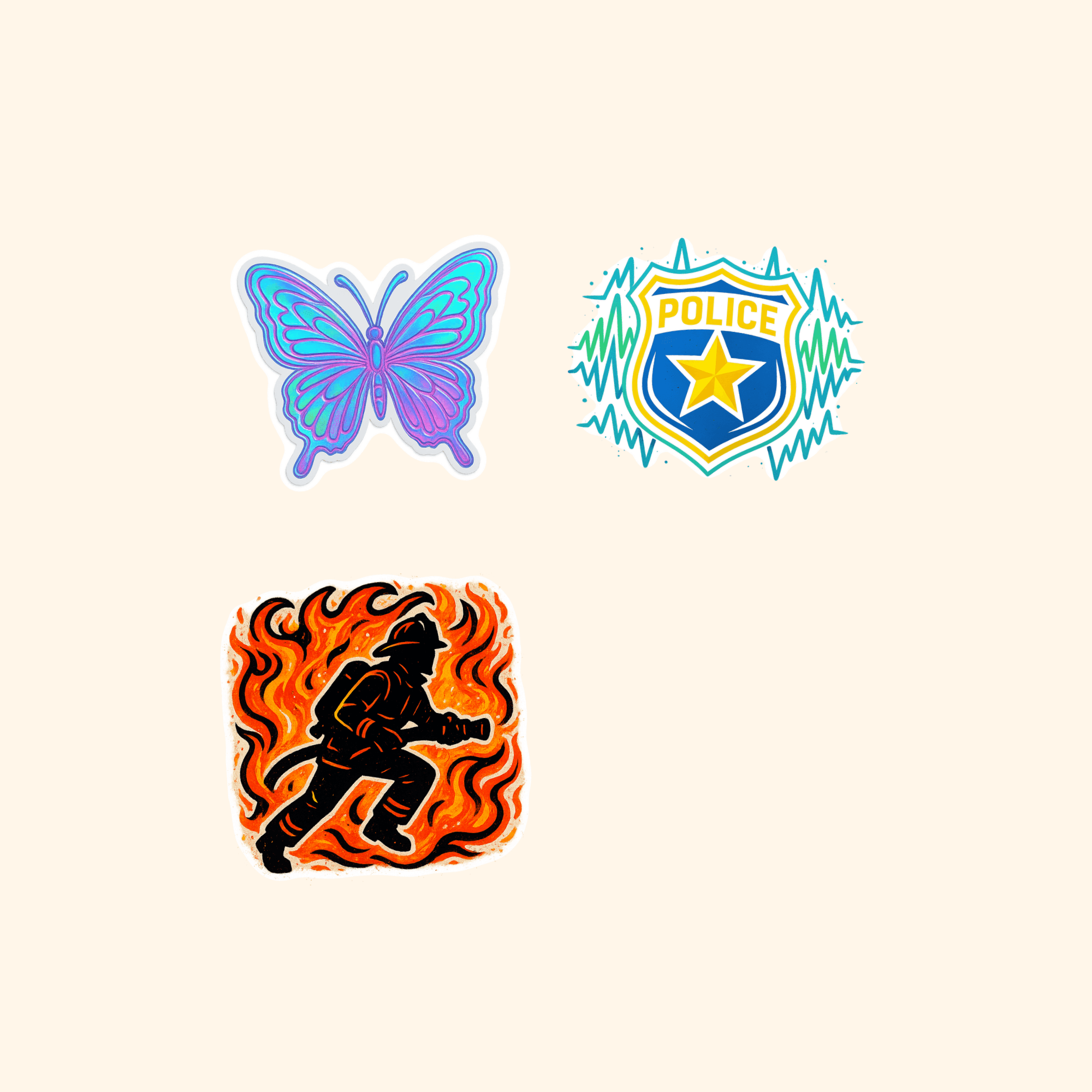 Nurses Mini Sticker Pack (3-Pack) — all stickers included