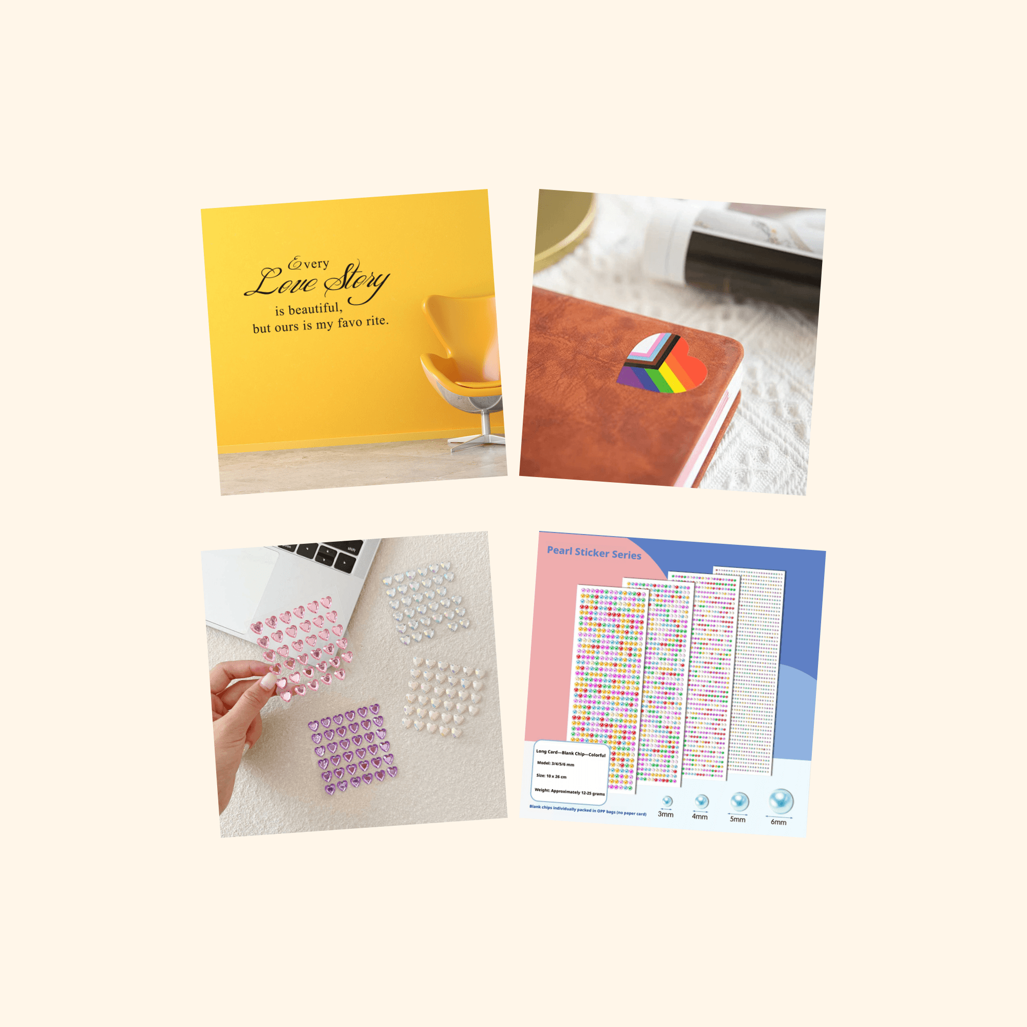 Love & Romance Sticker Quad Pack (4-Pack) — all stickers included