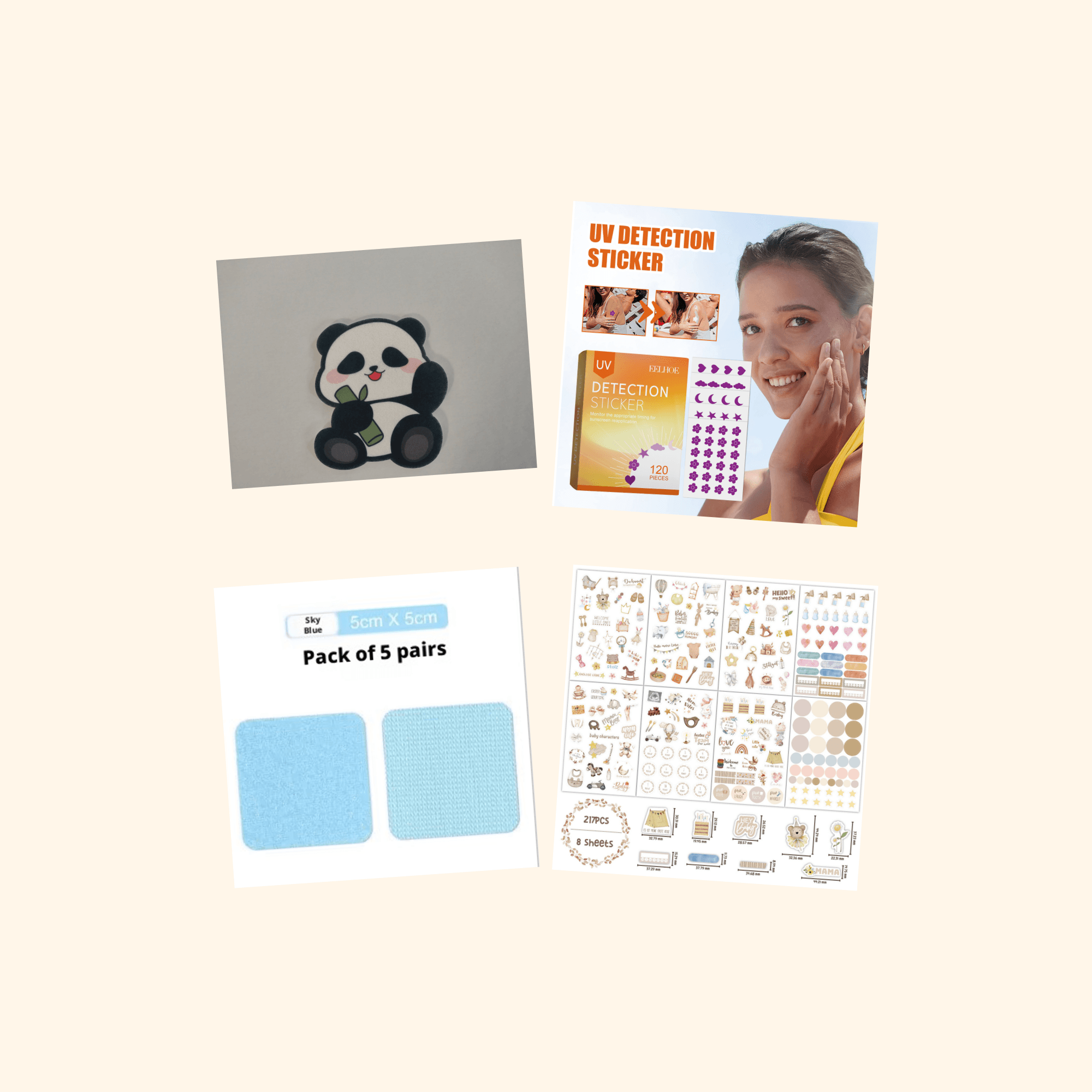 Baby & Gender Reveal Sticker Quad Pack (4-Pack) — all stickers included
