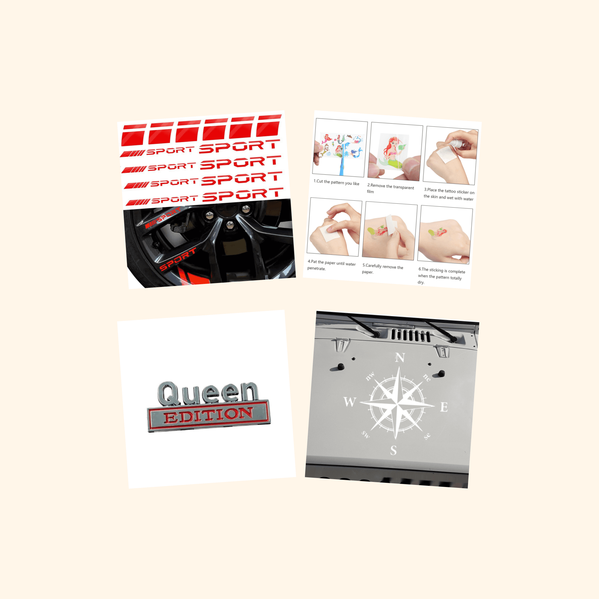 Cars Sticker Quad Pack (4-Pack) — all stickers included