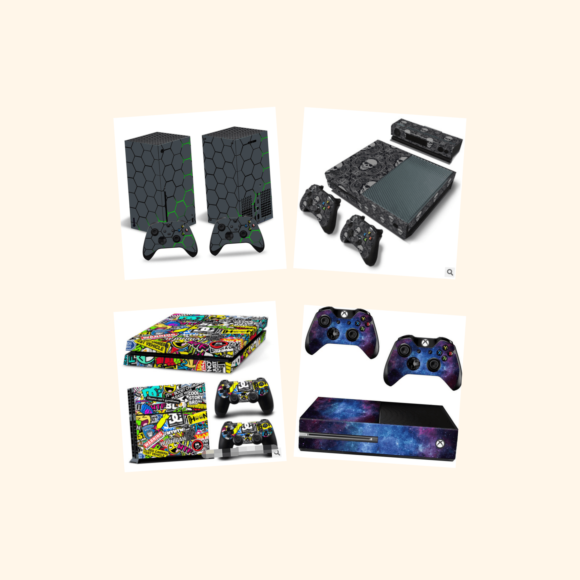 Gaming Sticker Quad Pack (4-Pack) — all stickers included