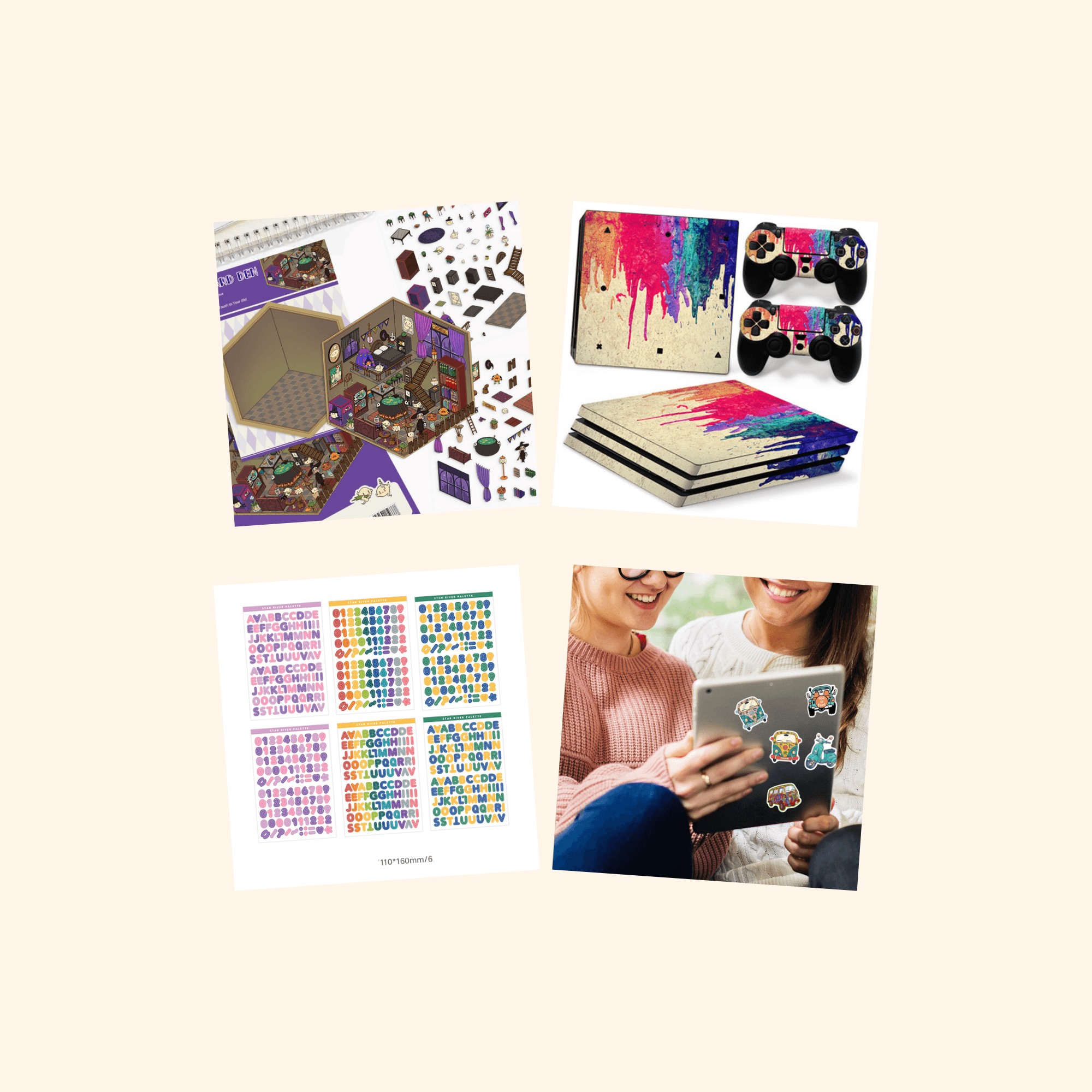 Funny Sticker Quad Pack (4-Pack) — all stickers included
