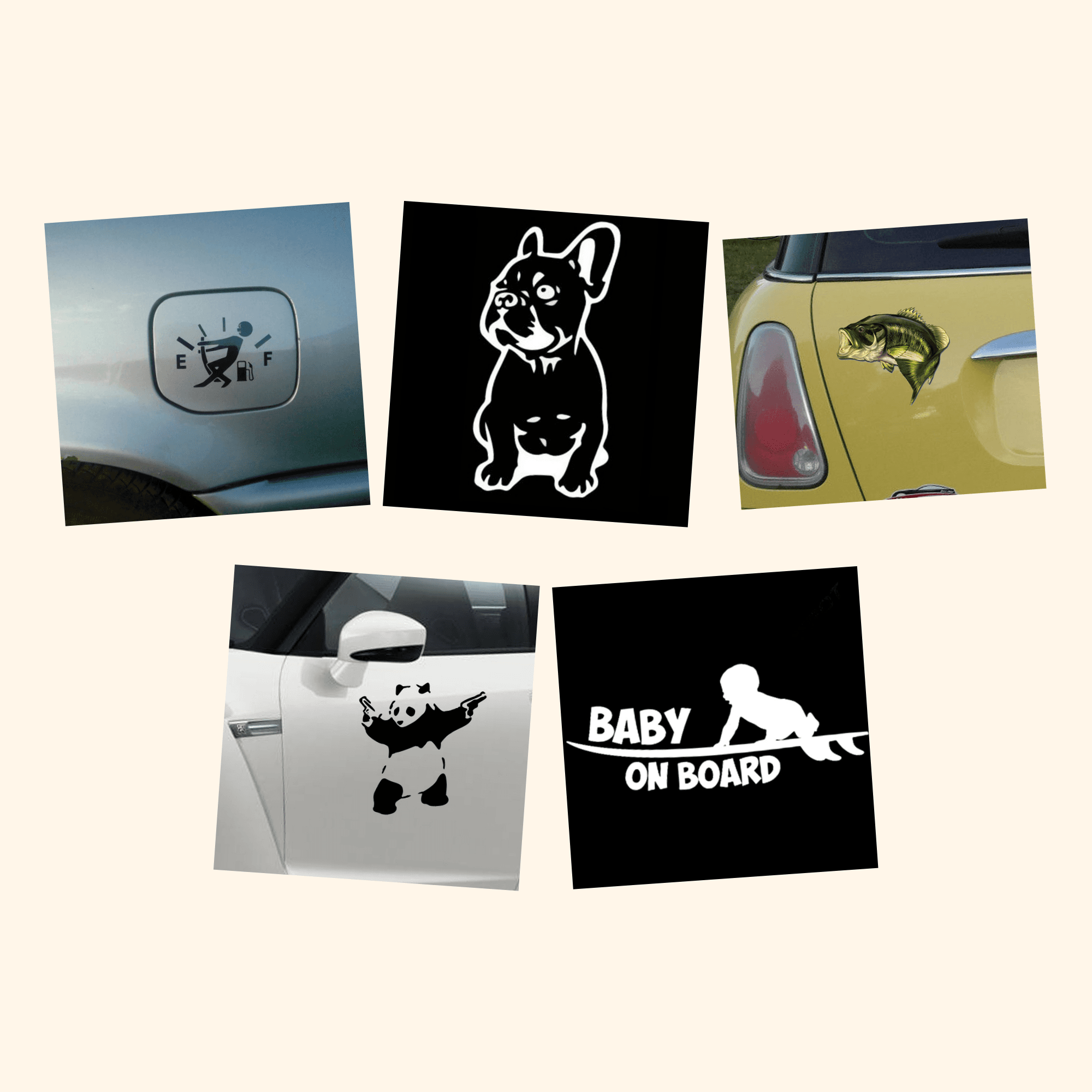 Vehicle Fun Sticker Pack — all stickers included in the pack