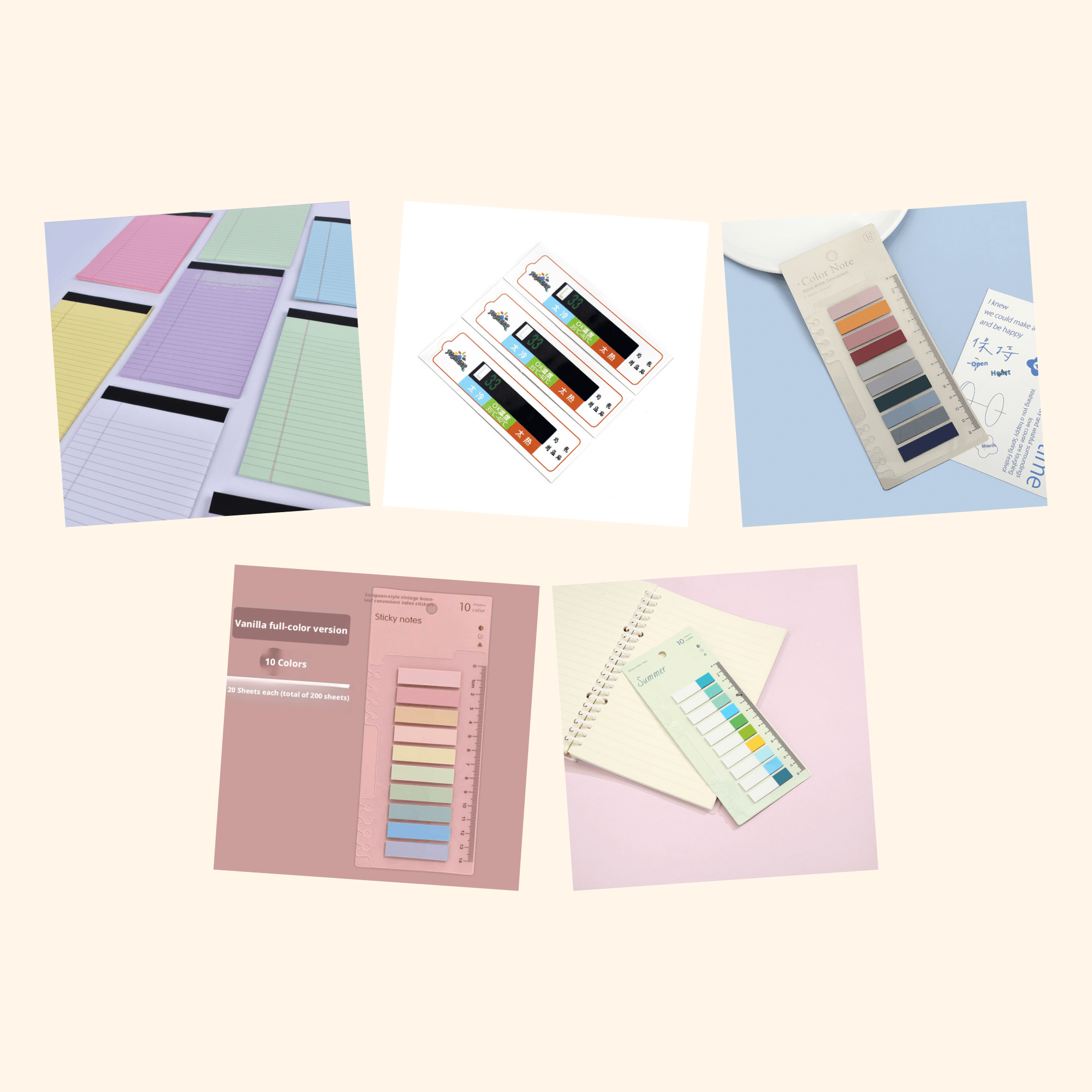 Sticky Notes & Labels Sticker Pack (5-Pack) — all stickers included in the pack