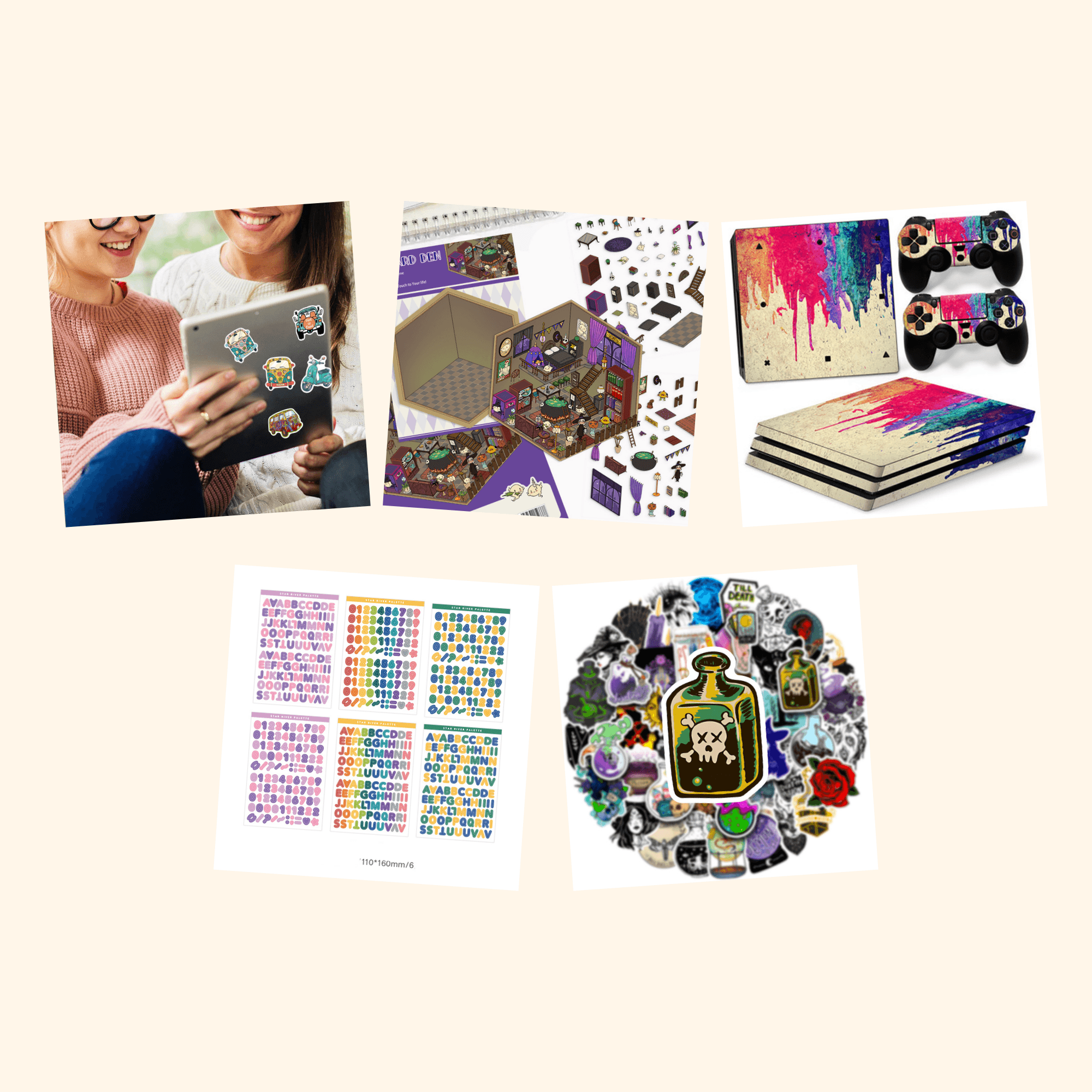 Funny Sticker Pack of Whimsical Delights — all stickers included in the pack