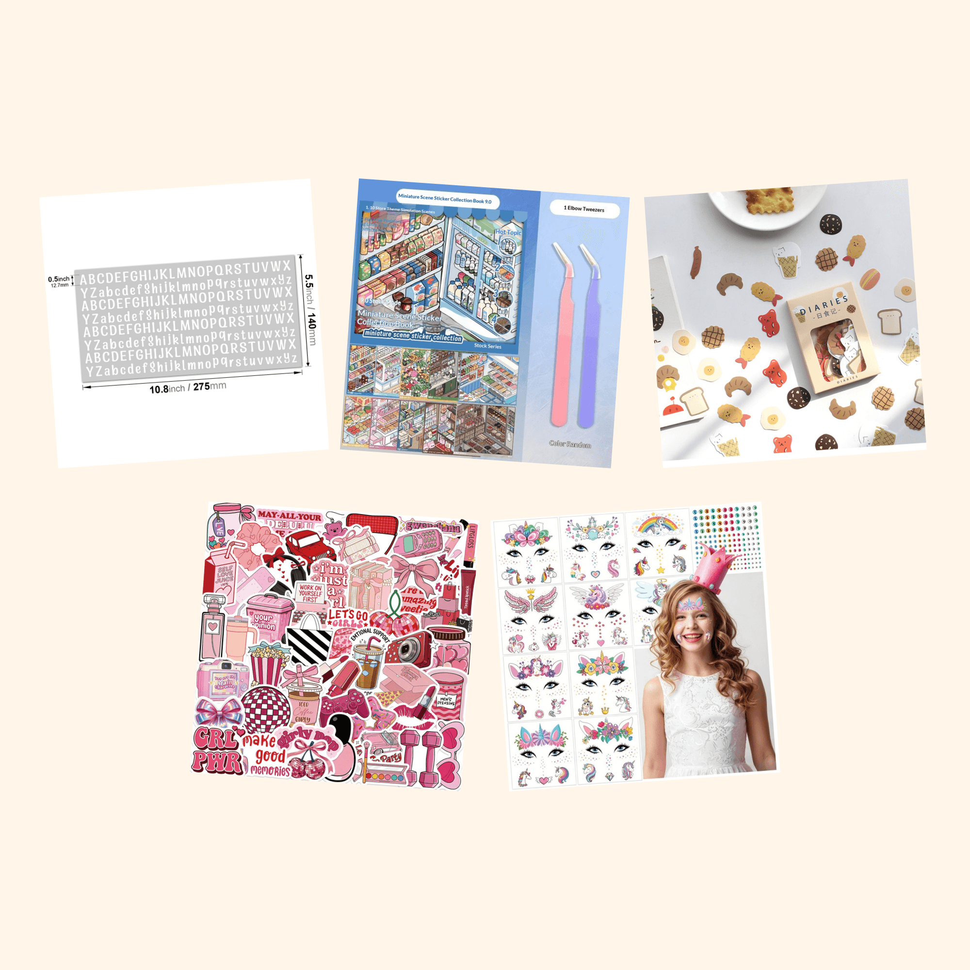 Hobbies Sticker Pack (5-Pack) — all stickers included in the pack