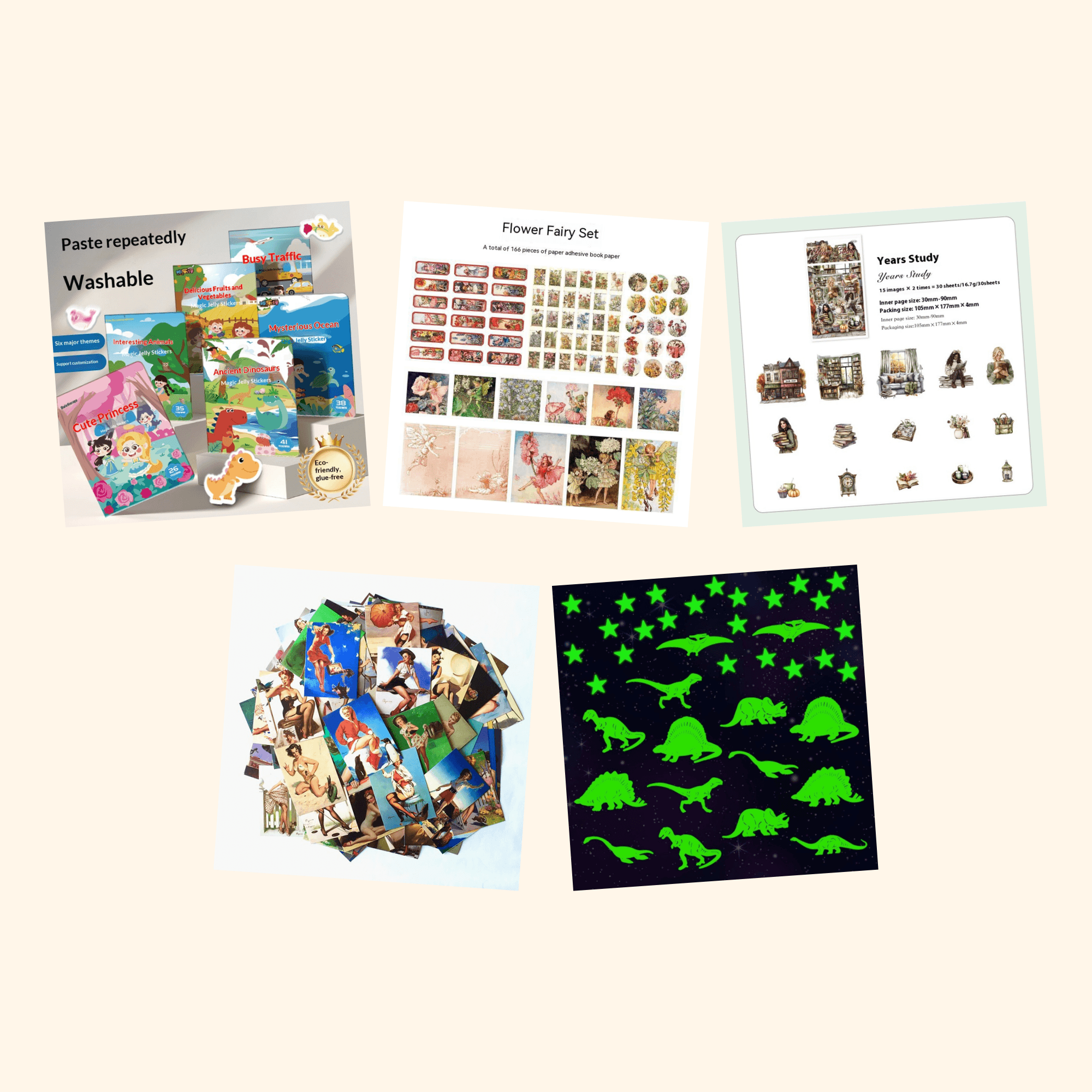 Retro Vintage Sticker Pack Bundle — all stickers included in the pack