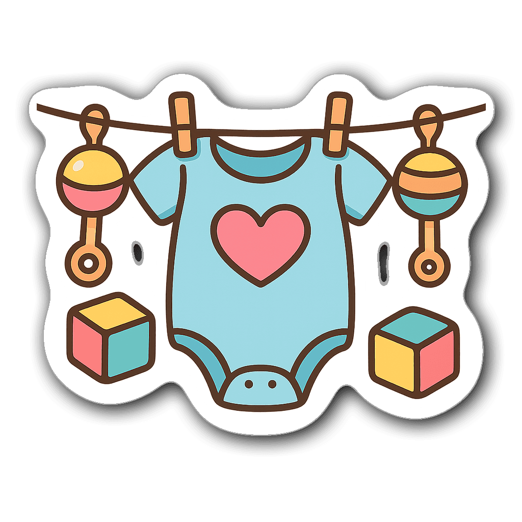 Baby & Gender Reveal Sticker #MGQ3ZH
