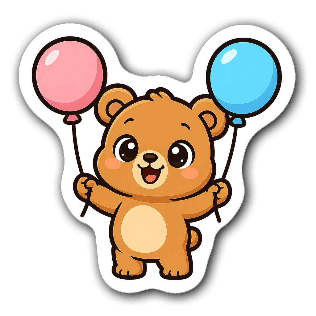 Baby & Gender Reveal Sticker #6XHW7I