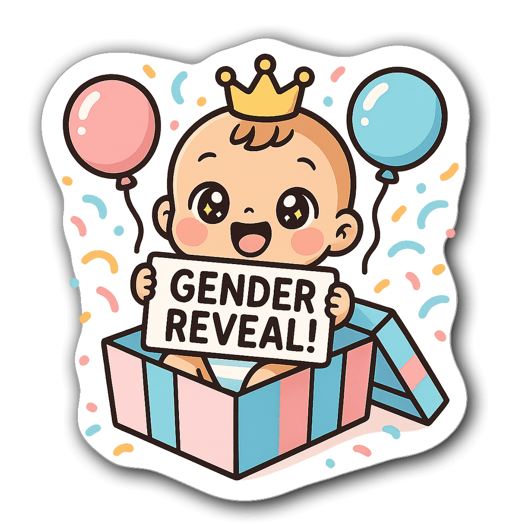 Baby & Gender Reveal Sticker #BS7ESH
