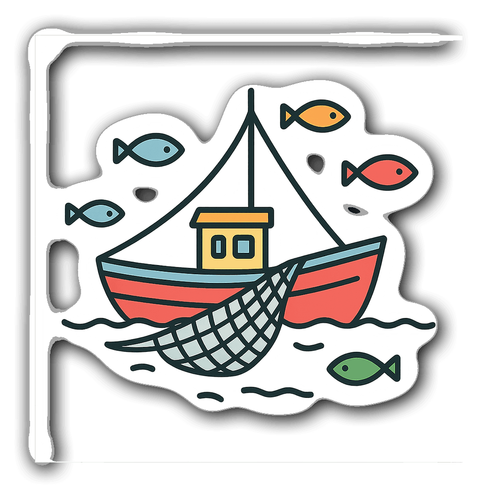 Fishing Sticker #KJOUZS