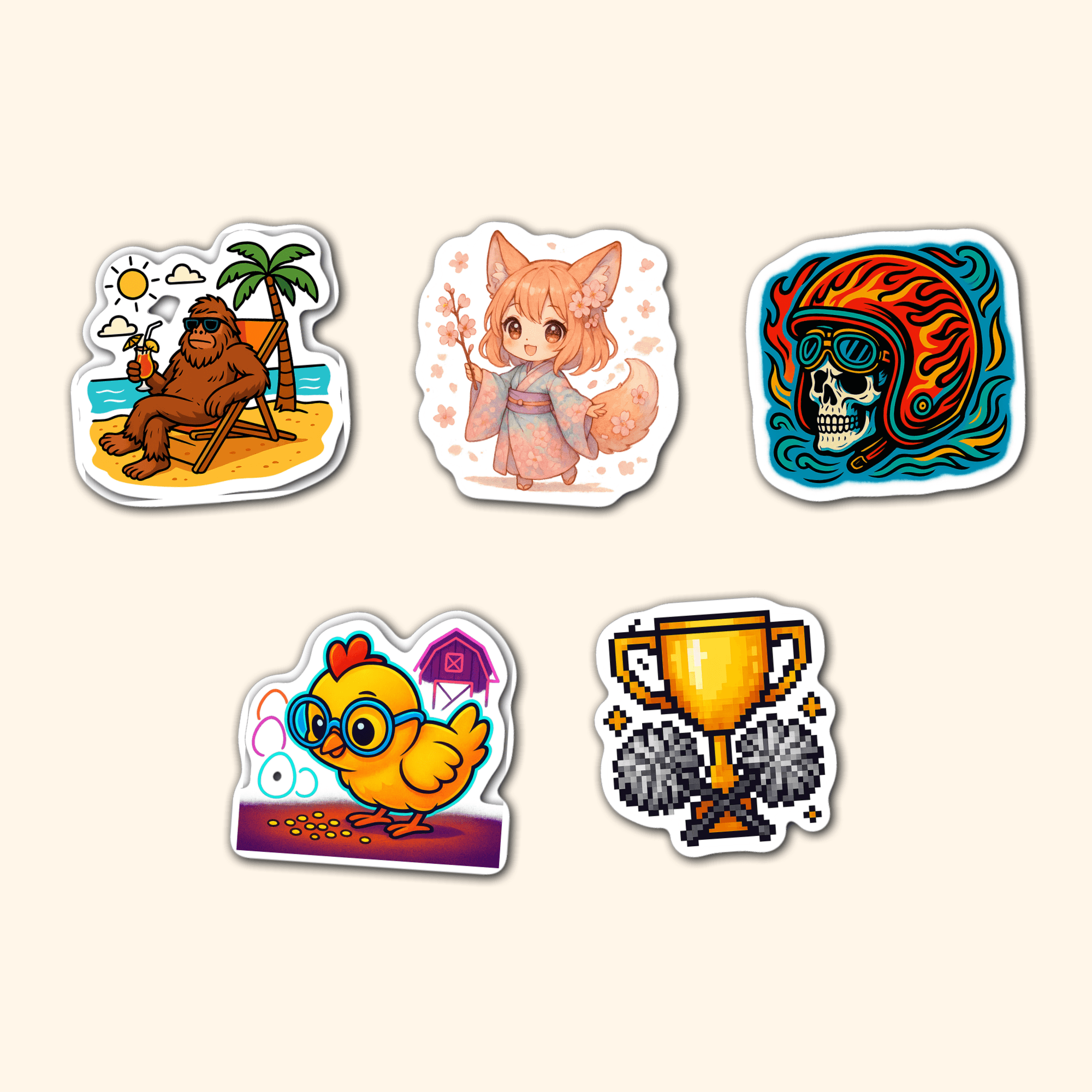 Mystery Sticker Pack — five surprise exclusive stickers