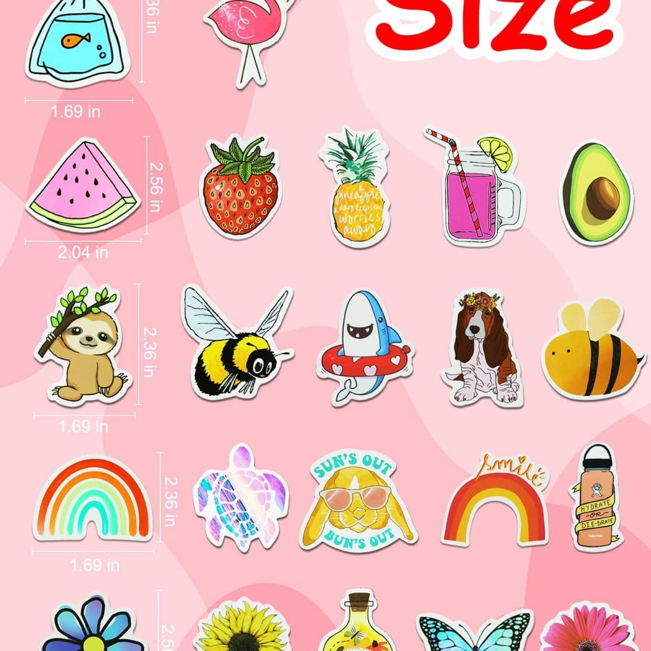 200 pieces of colorful and decorative stickers for DIY use