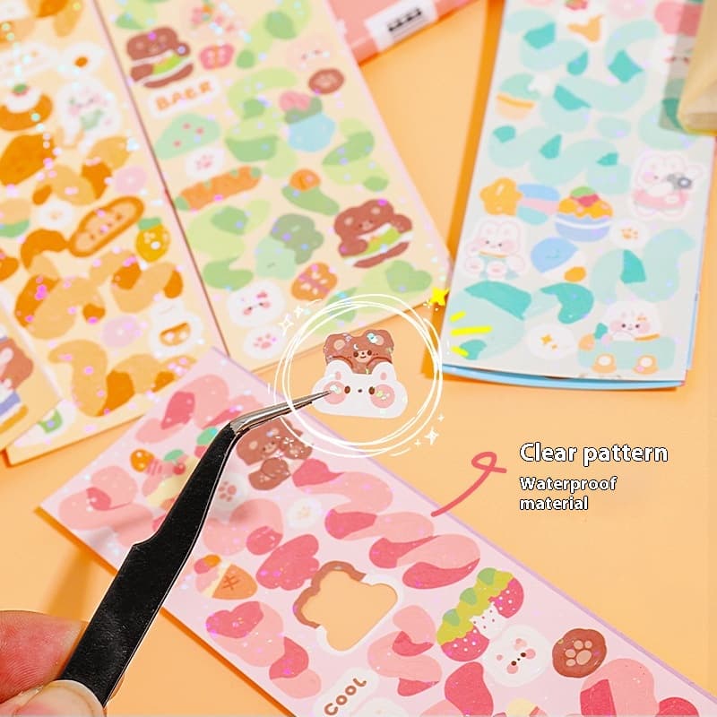 Assorted cute laser journal stickers for DIY projects