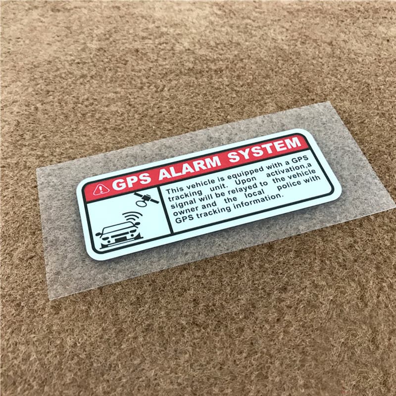 Reflective GPS warning car sticker for vehicles