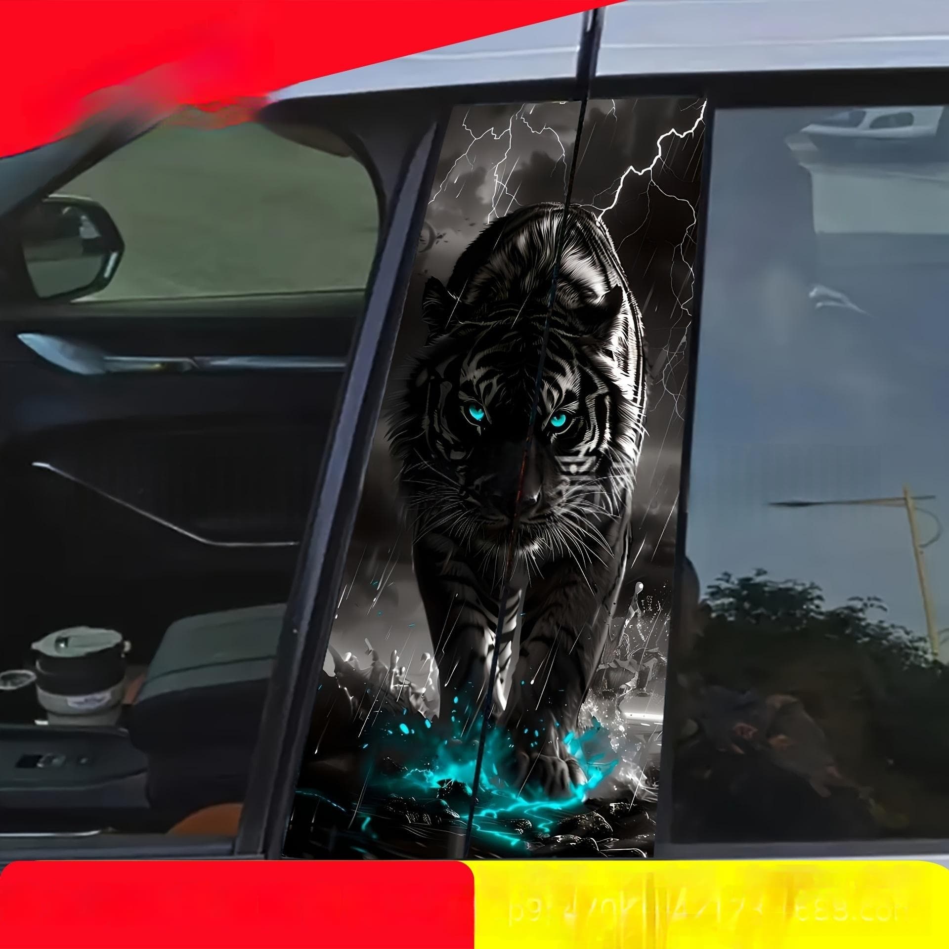 Colorful cartoon patterns for car door B-pillar decoration