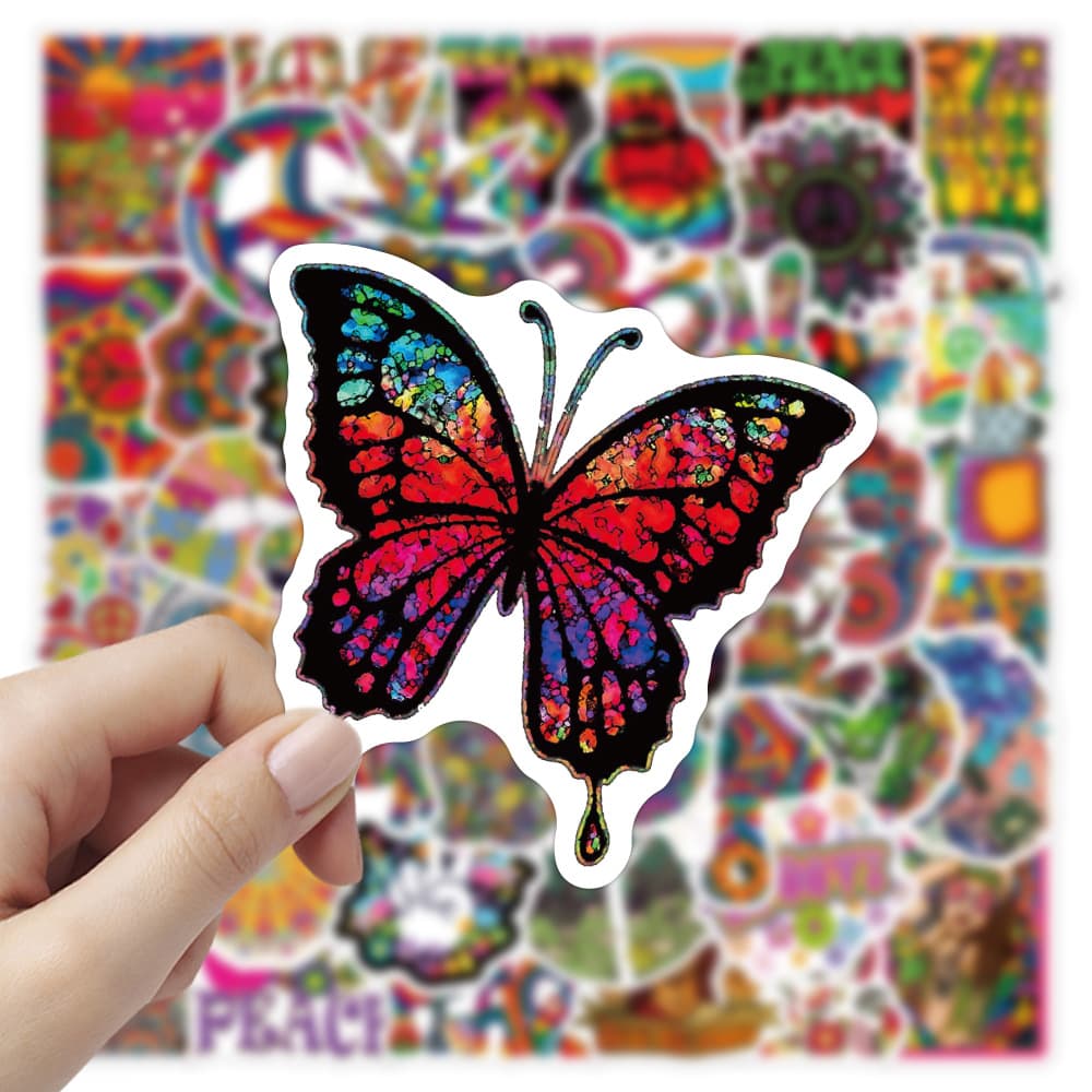 Colorful personality doodle graffiti stickers featuring various designs