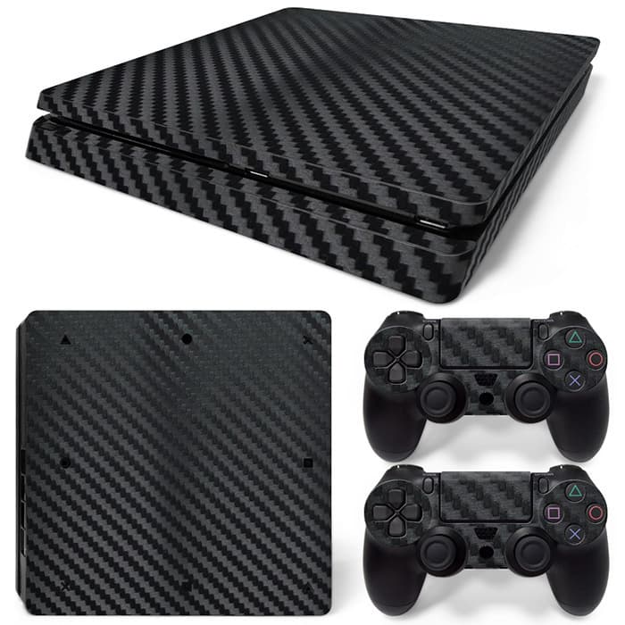 Game Machine Sticker in black, gold, pink, red, silver, and white carbon fiber