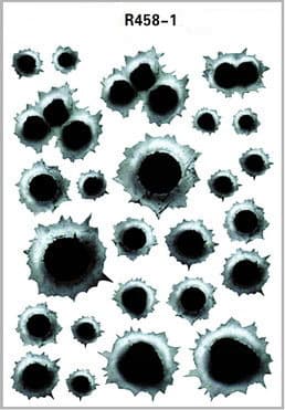 Realistic bullet hole design car vinyl sticker