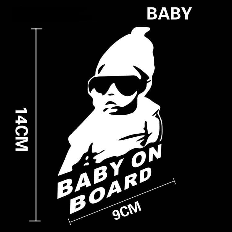Mai Chao Kid Reflective Car Sticker in black and white