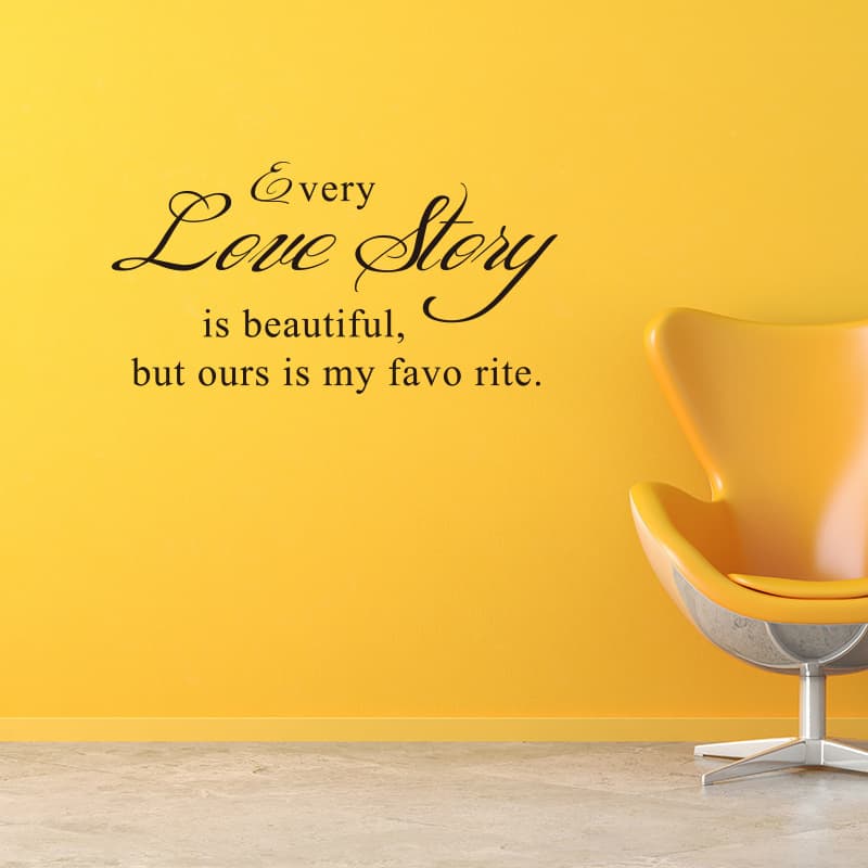Black Love Story wall sticker with poetic proverbs