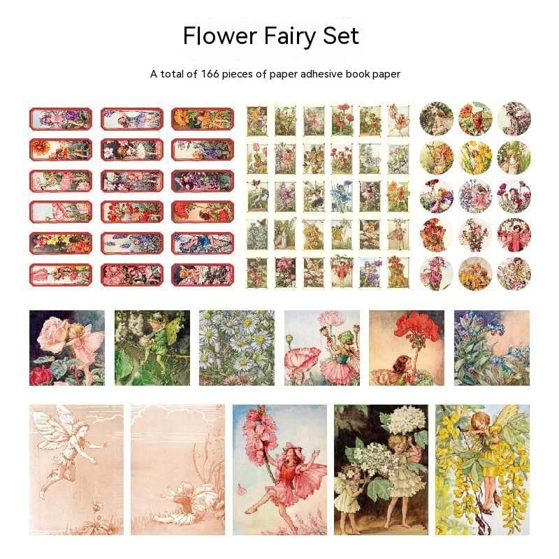 Retro decorative sticker pack with vintage themes and designs