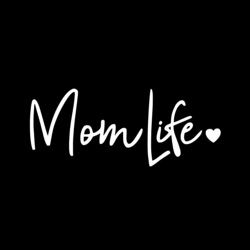 Mom Life Carved Vinyl Sticker for car or wall decoration