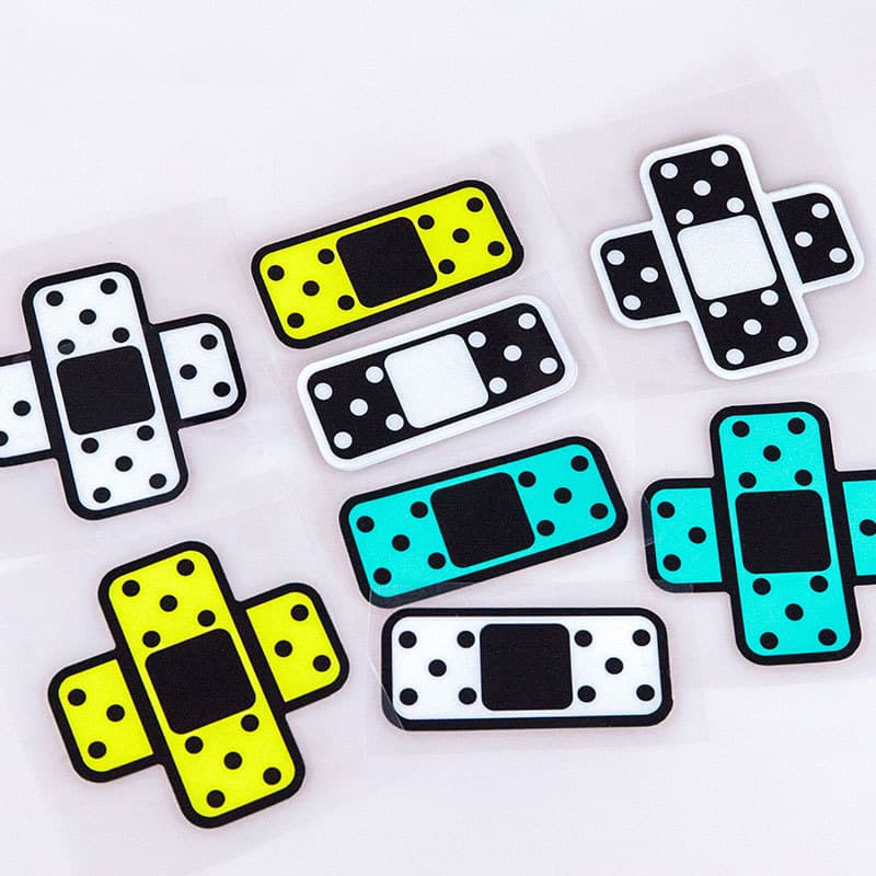 Acrophobia Colored Car Sticker in white cross design