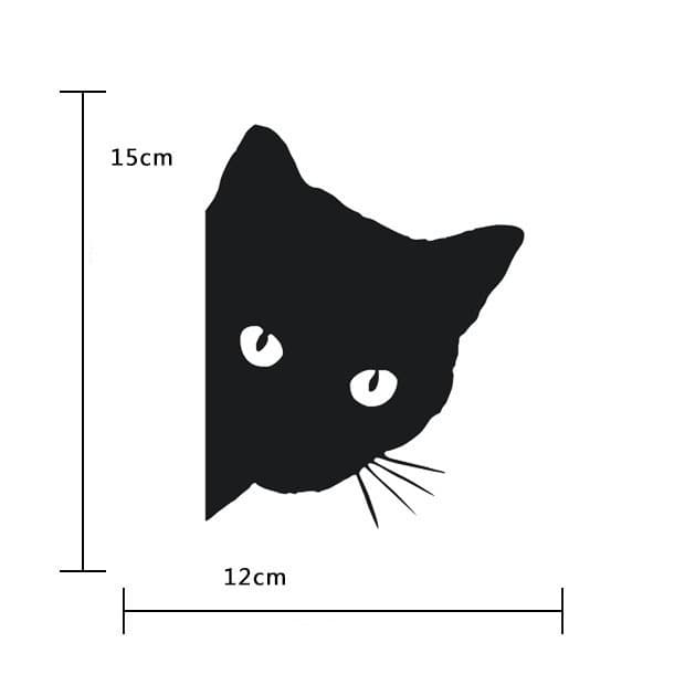 Reflective sticker featuring a playful cat personality design.