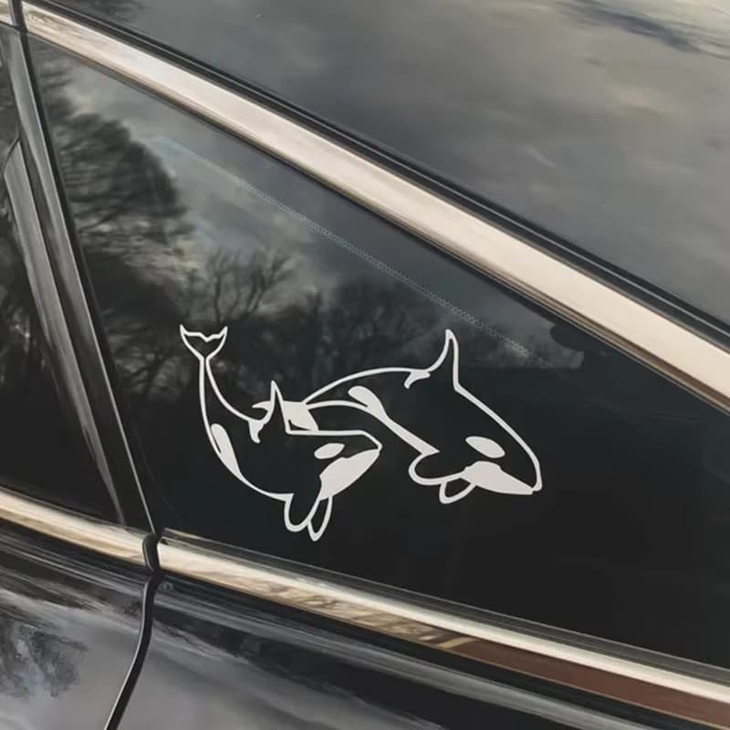 Orca Car Window And Rear Bumper Decorative Sticker